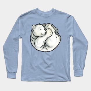 Sleeping polar bear cub Long Sleeve T-Shirt